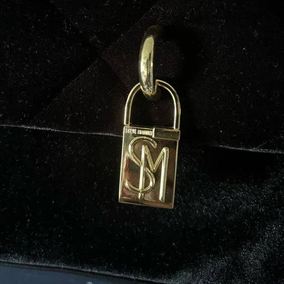 Steve Madden Black Velvet Bag with Gold Chain - Picture 3 of 9